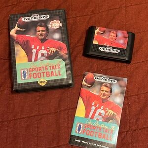 Sega Genesis Sports Talk Football - Classic Video Game Tested and works
